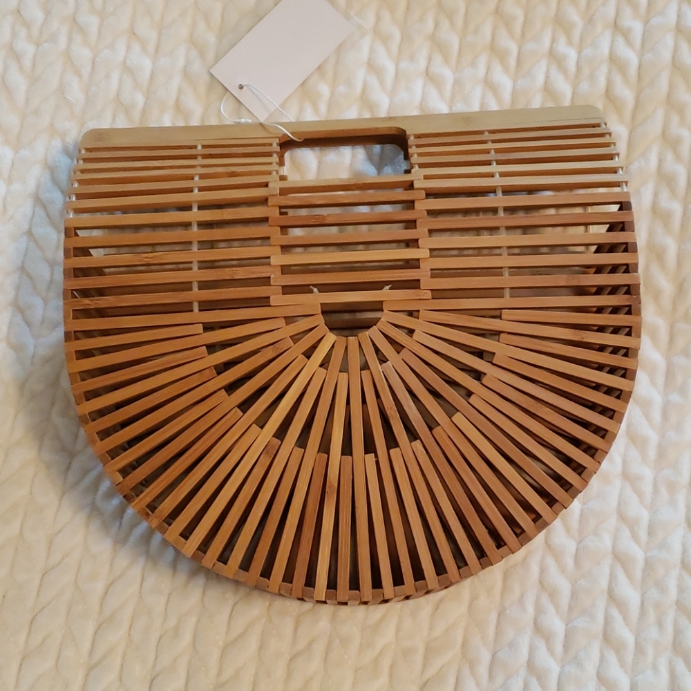 BUY 1/GET 1 Bamboo Wood Cage handbag